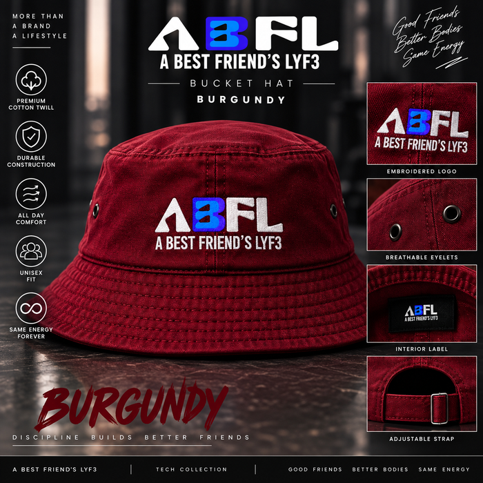 ABFL Burgundy Bucket Hat