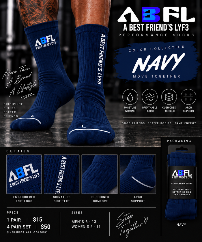 ABFL Navy Performance Socks