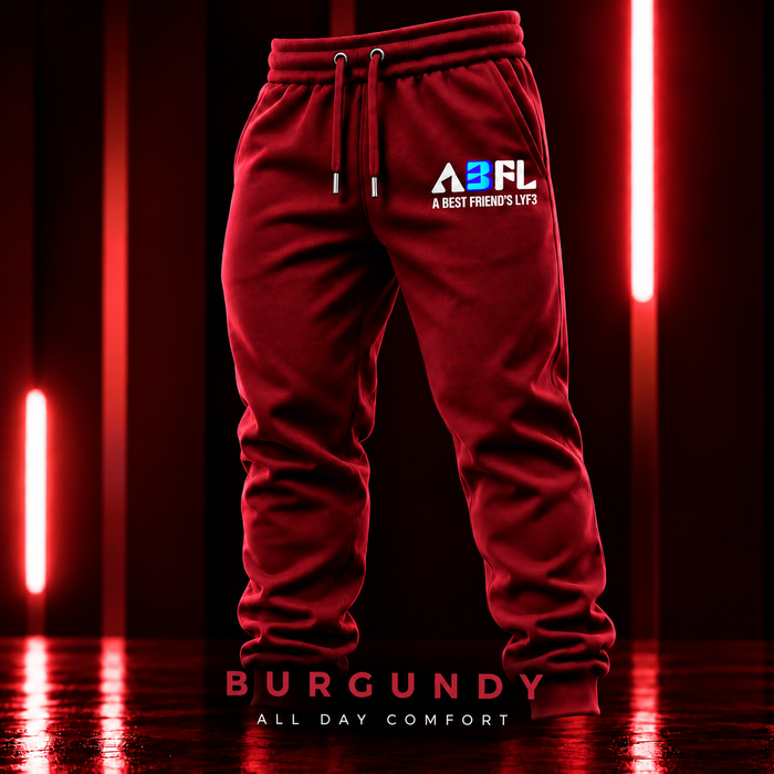 ABFL Men Burgundy Joggers