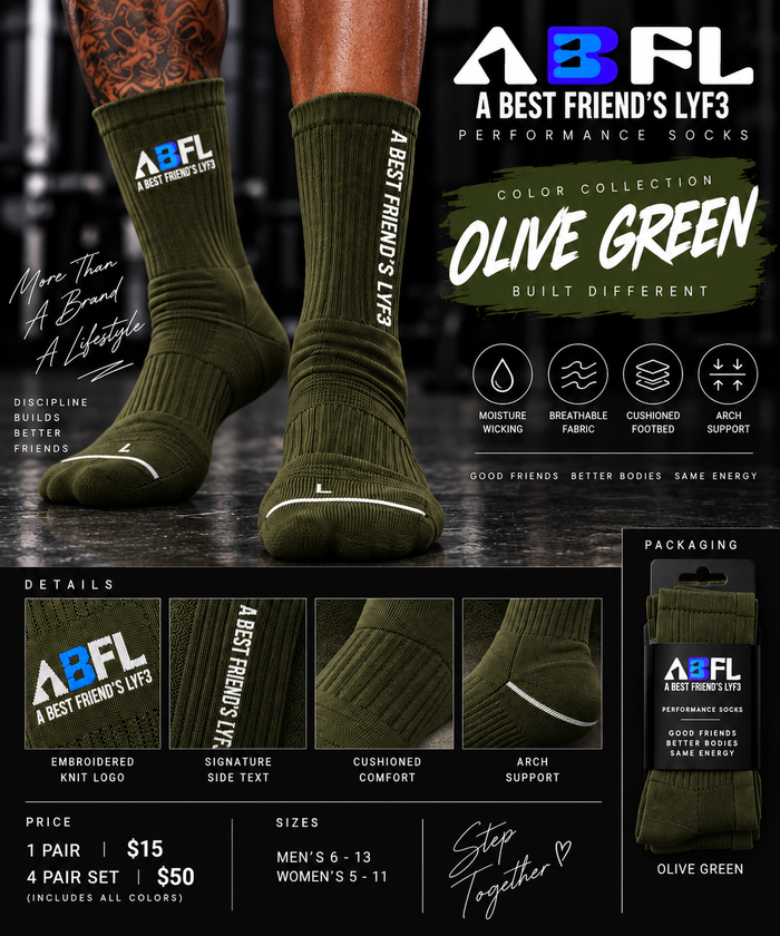 ABFL Olive Green Performance Socks