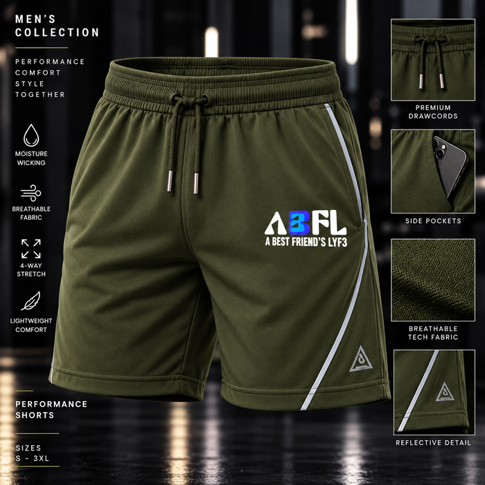 Olive Green Performance Shorts