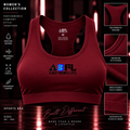 Burgundy Racerback Sports Bra