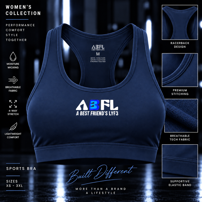 Blue Raceback Sports Bra