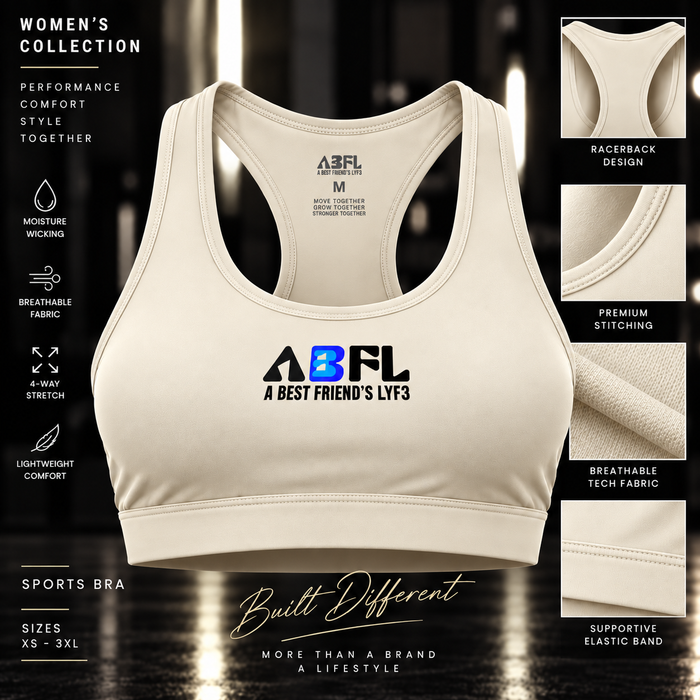 Racerback Cream Sports Bra