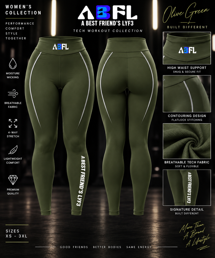 Olive Green Tech Workout Pants
