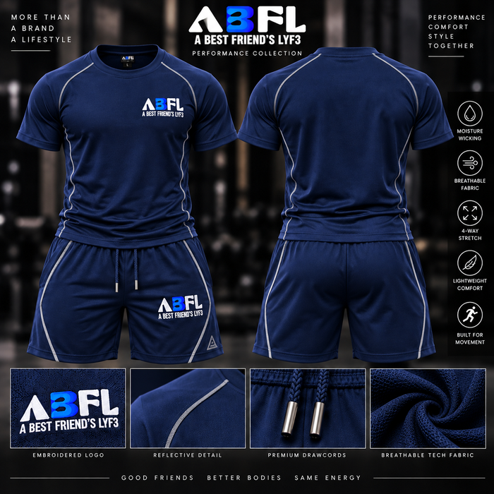 Men Navy Workout Set