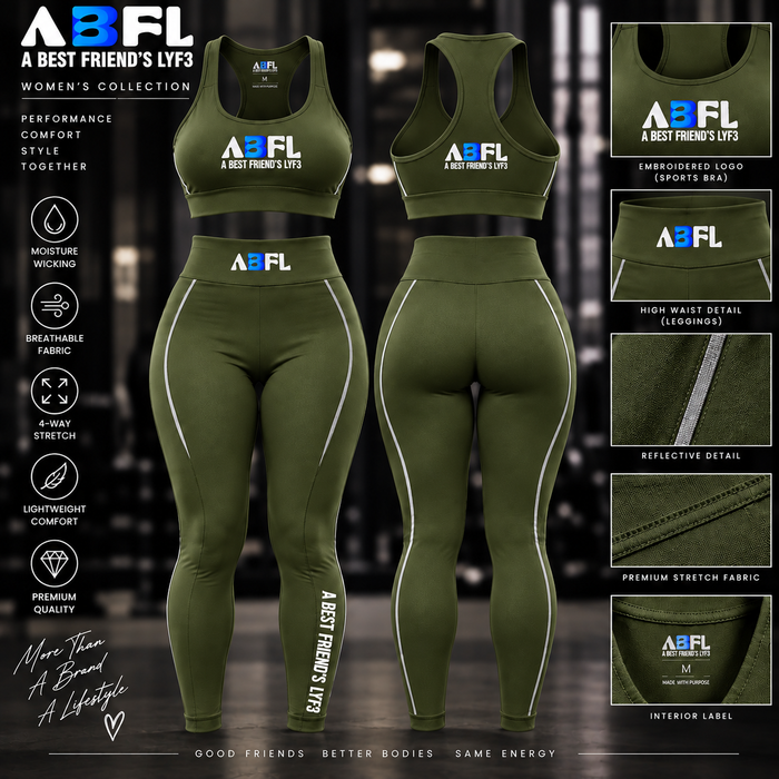 Women Workout Olive Set
